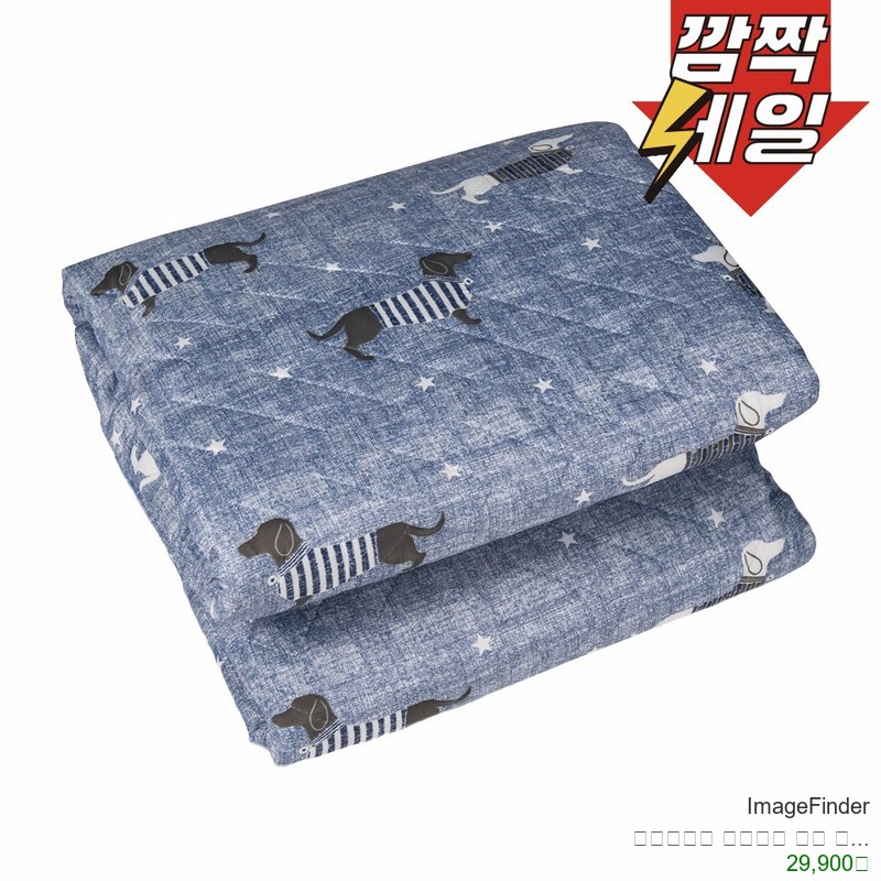한일의료기 탄소열선 고급 전기요 보관가방 포함, 블루(동물)_대(135x180cm)
