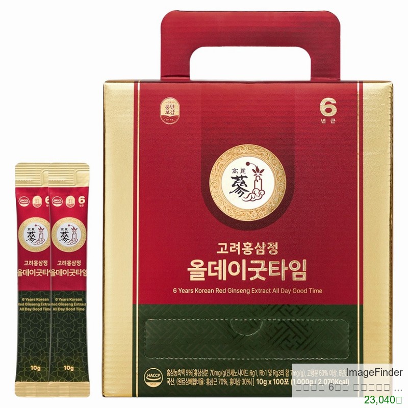 풍년보감 6년근 고려홍삼정 올데이굿타임 스틱 100p