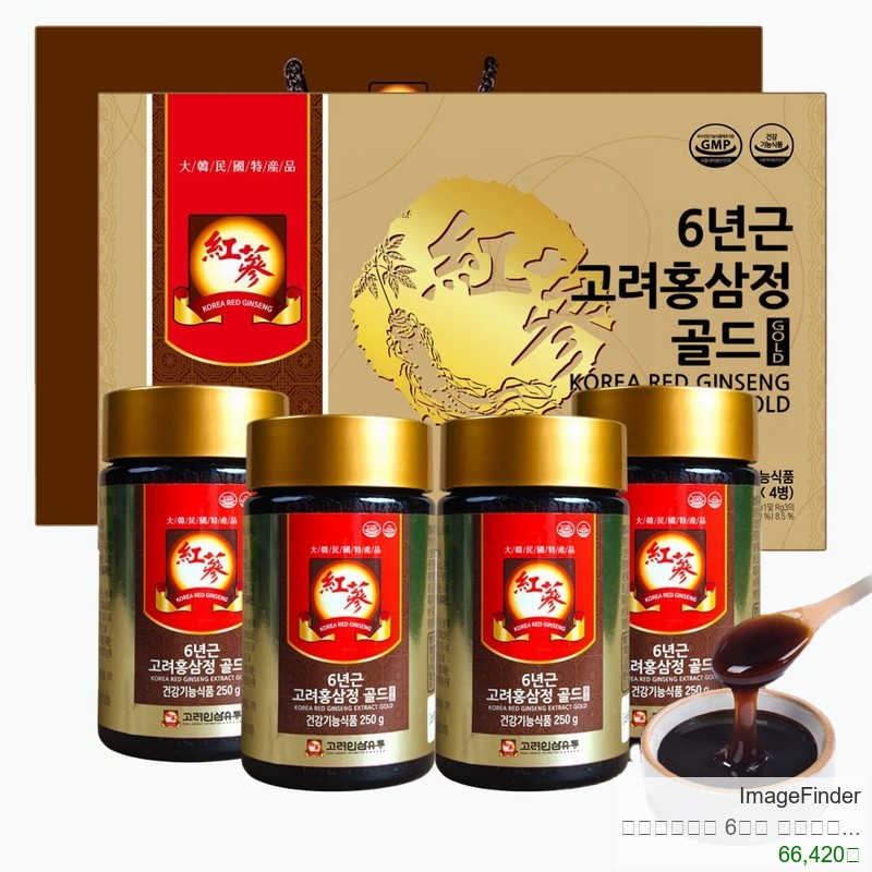 고려인삼유통 6년근 고려홍삼정 골드 + 쇼핑백